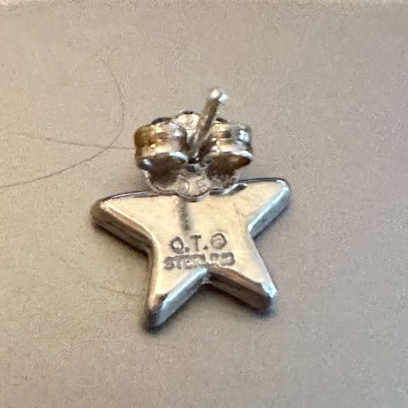 Native American QT multi stone sterling silver stud earrings stars and moons - Picture 3 of 9